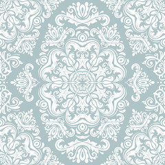 Classic seamless vector white pattern. Traditional orient ornament. Classic vintage background