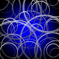 abstract cycle line on blue background