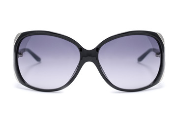 Fototapeta premium women's sunglasses with purple glass isolated on white