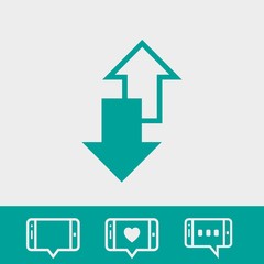 arrow icon stock vector illustration flat design