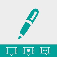pen icon stock vector illustration flat design