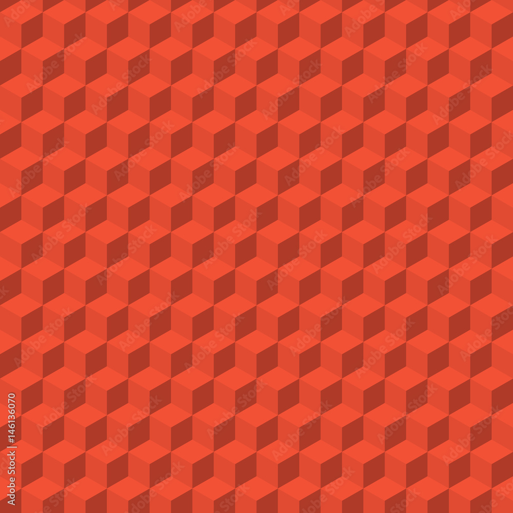 Aufkleber Abstract background of color cubes. Vector seamless pattern