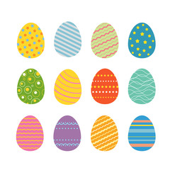 Easter eggs silhouettes vector illustration. Easter eggs for Easter holidays design isolated on