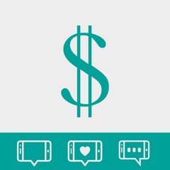 money icon stock vector illustration flat design