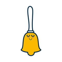 Hand bell cartoon icon vector illustration graphic design