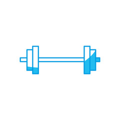 Dumbbell weight isolated icon vector illustration graphic design