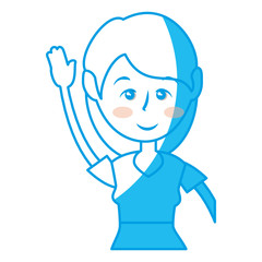 Woman cute cartoon icon vector illustration graphic design