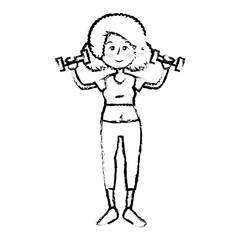 Women fitness cartoon icon vector illustration graphic design