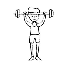 Sport man cartoon icon vector illustration graphic design