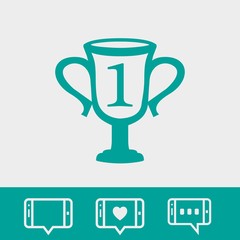 champions cup icon stock vector illustration flat design