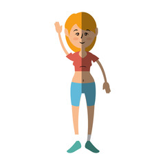 Women fitness cartoon icon vector illustration graphic design