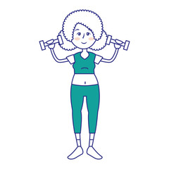 Women fitness cartoon icon vector illustration graphic design