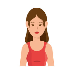 Woman cute cartoon icon vector illustration graphic design