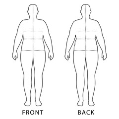 Outlined standing woman