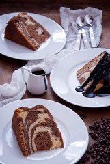 Zebra marble cake