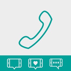 phone icon stock vector illustration flat design