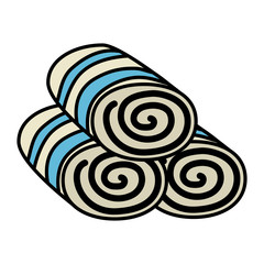 Set of bathroom towels icon vector illustration graphic design