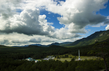 Borovoe, Burabay National park in Northern Kazakhstan, monument of Ablai Khan