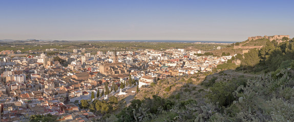 Panoramic photo of Sagunto. Valencian Community.