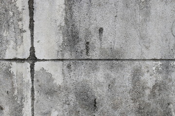 Raw or bare concrete wall, black & white old concrete wall .Urban background. Empty concrete wall