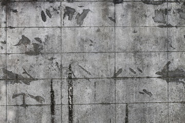 Raw or bare concrete wall, black & white old concrete wall .Urban background. Empty concrete wall