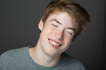 Smiling teenager