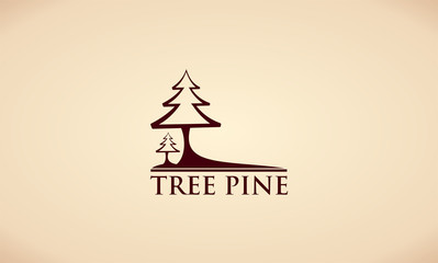 tree pine abstract logo