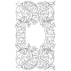 Vintage baroque ornament, corner. Retro pattern antique style acanthus. Decorative design element filigree calligraphy vector. - stock vector