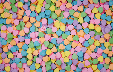 Fototapeta na wymiar Candy Hearts Background
