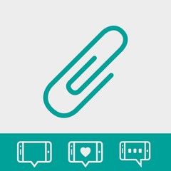 paper clip icon stock vector illustration flat design