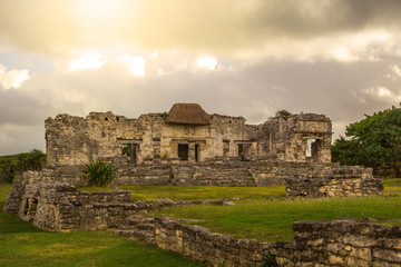 Fototapeta na wymiar Tulum Ancient Maya Archeological Site in Yucatan Mexico