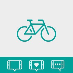 Fototapeta premium Bike icon stock vector illustration flat design