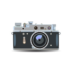 Vector illustration of retro camera in a flat style