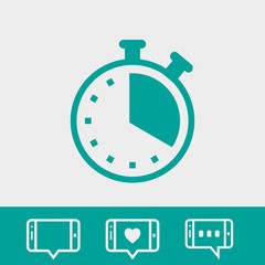 clock icon stock vector illustration flat design