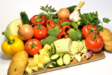 Raw organic vegetables, healthy diet food