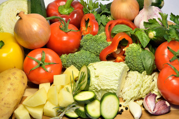 Raw organic vegetables, healthy diet food
