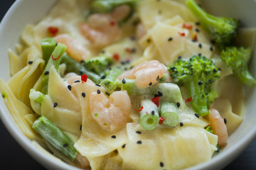 shrimp home pasta