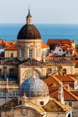 Fototapeta premium Assumption Cathedral, Church of Saint Blaise in the old part in Dubrovnik, Croatia.