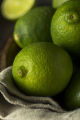 Raw Organic Green Fresh Limes