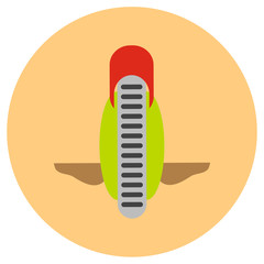 Gyroscope. Vector icons in a flat style on a color road background