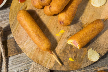 Homemade Deep Fried Corn Dogs