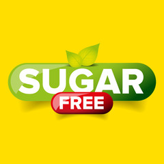 Sugar Free vector button