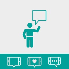 speaking of people, the chat icon stock vector illustration