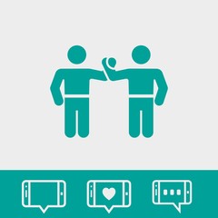 greeting icon stock vector illustration flat design