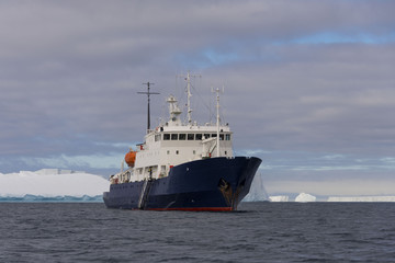 Vessel in Antarctic sea