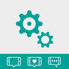 gear icon stock vector illustration flat design