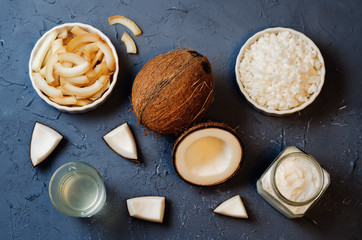 List of coconut dishes. Coconut chips; coconut water; coconut butter and coconut flakes