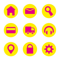Collection vector colorful icons web