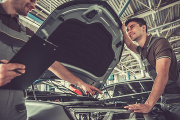 At the auto service