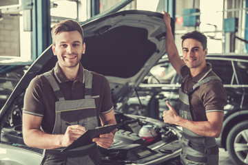 At the auto service
